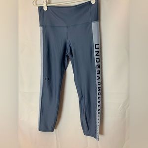 Under Armour Slate and Light Blue Side-Stripe Leggings